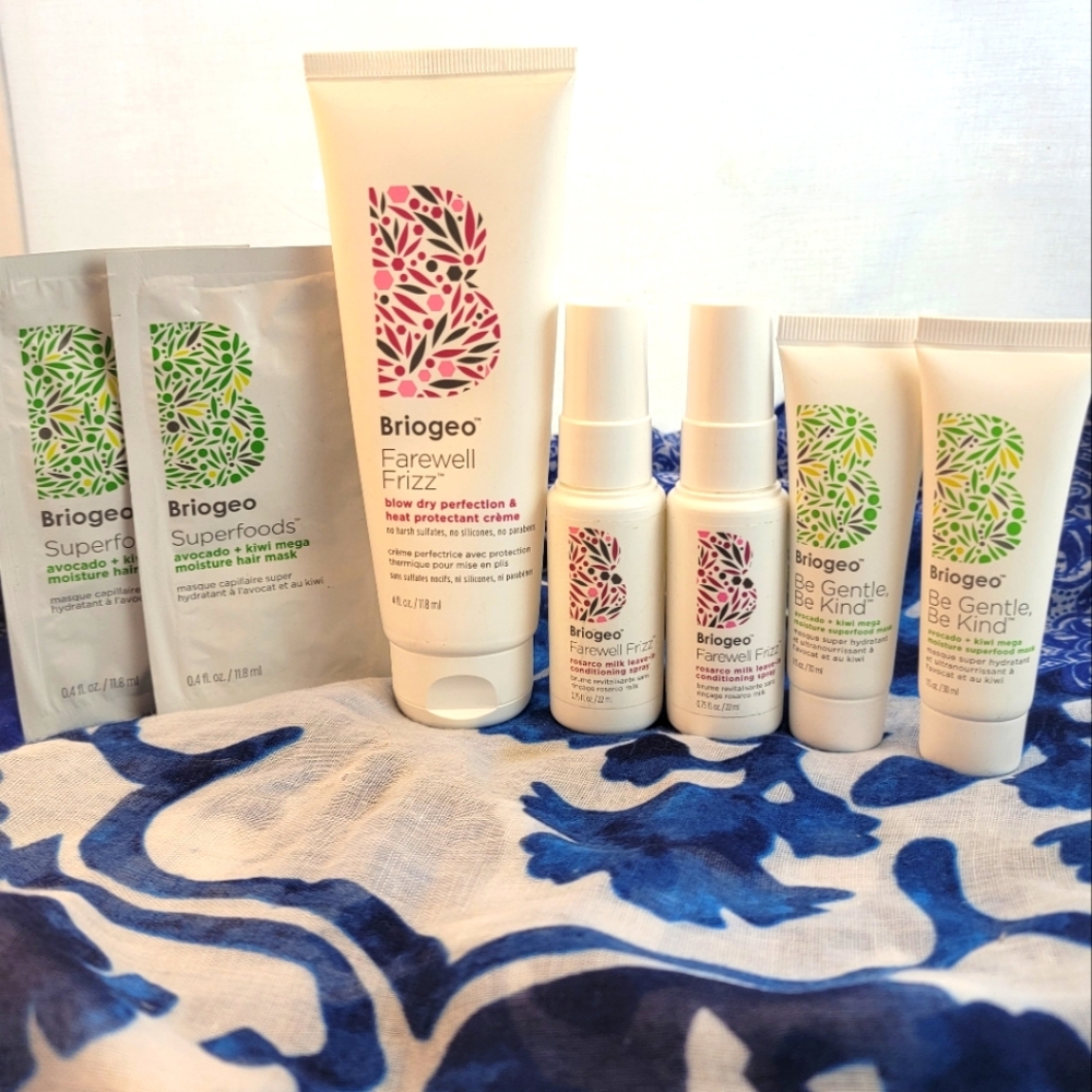 SOLDBriogeo Fairwell Frizz Heat Protection, Be Gentle Be Kind, Superfoods Bundle
